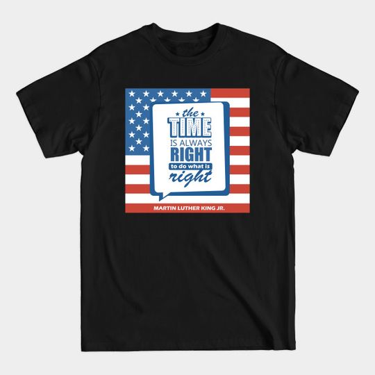 Discover Martin Luther King Jr. MLK Typography American Flag - American Flag - T-Shirt