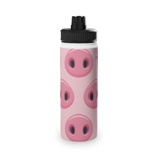 Discover Pig Nose Stainless Steel Water Bottle, Sports Lid