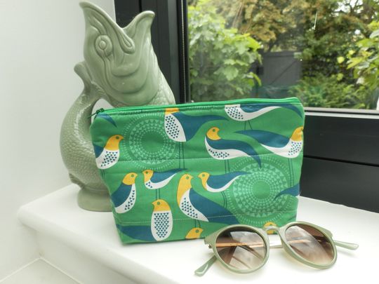 Discover Bird Cotton Cosmetic Bag