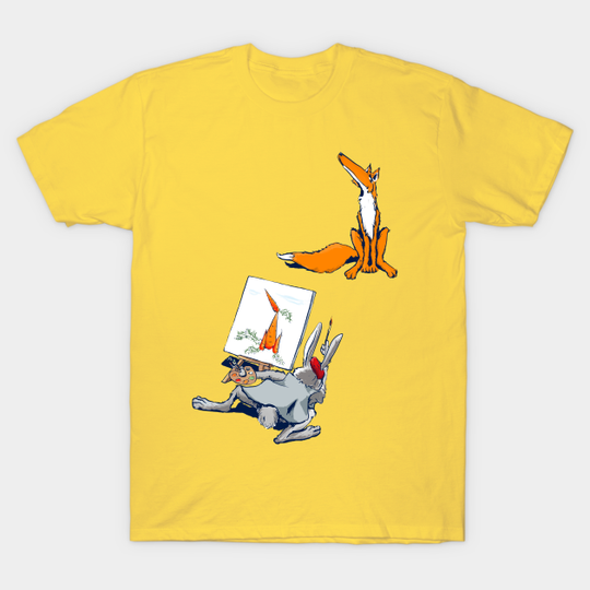 Discover the artist paints a portrait - Rabbit Draws The Fox - T-Shirt