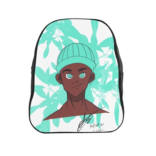 Discover Blue Flowers Mike School Backpack