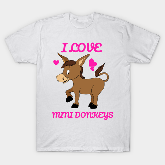 Discover I Love Mini Donkeys - Mini Donkey - T-Shirt