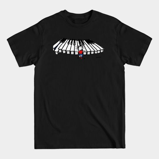 Discover Flying piano - Piano - T-Shirt