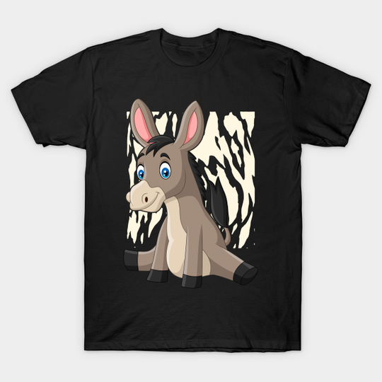Discover Cartoon Donkey Design for Kids T-Shirt
