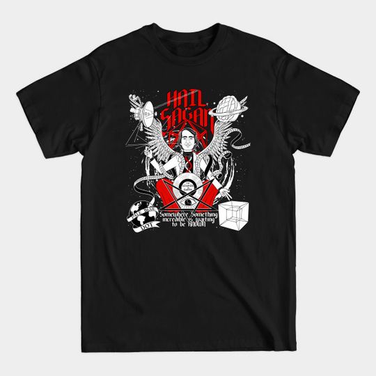 Discover Hail Sagan, Baphometh American Astronomer author - Hail Satan - T-Shirt
