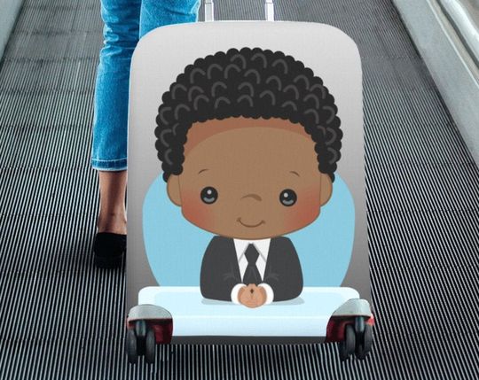 Discover Luggage Cover - Black Boys - Suitcase Cover