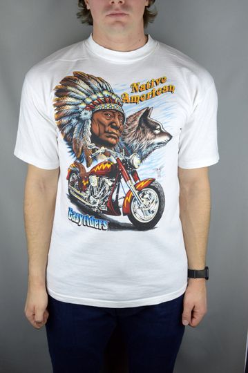 Discover Vintage Easyriders Native American / American Eagle 90s t shirt
