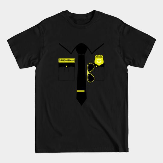 Discover Groomsman Groom Squad Police Dress FBI Funny Gift - Groomsmen - T-Shirt