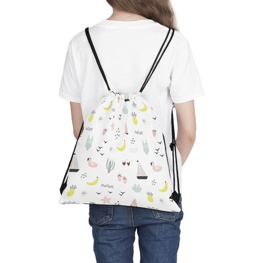 Discover Beachy Dog Drawstring Bag