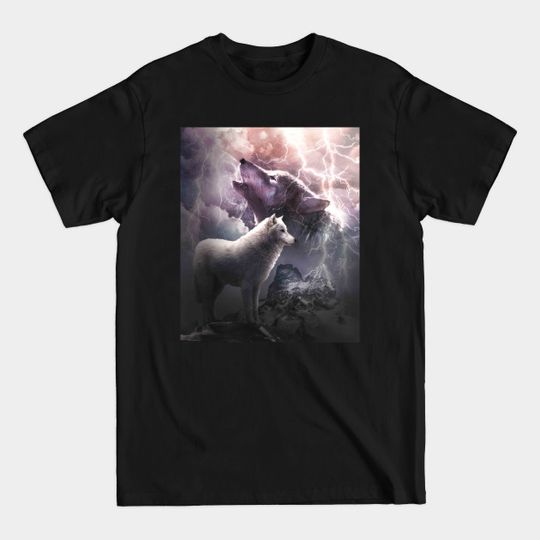 Discover Lightning Wolf Howling At The Moon - Wolf - T-Shirt