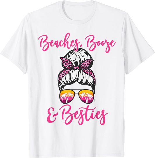 Discover Girls Trip Girls Weekend Friends Beaches Booze & Besties T-Shirt