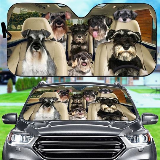 Discover Schnauzer Car Sunshade