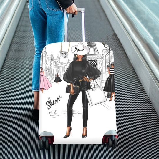 Discover Black Paris Diva Luggage Cover