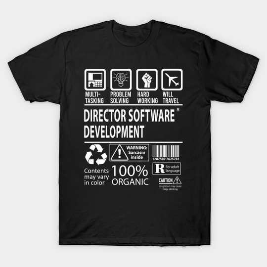 Discover Director Software Development T Shirt - MultiTasking Certified Job Gift Item Tee - Director Software Development - T-Shirt