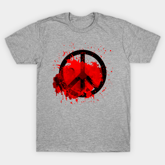 Discover Peace of a Rainbow - Red - Peace Sign - T-Shirt
