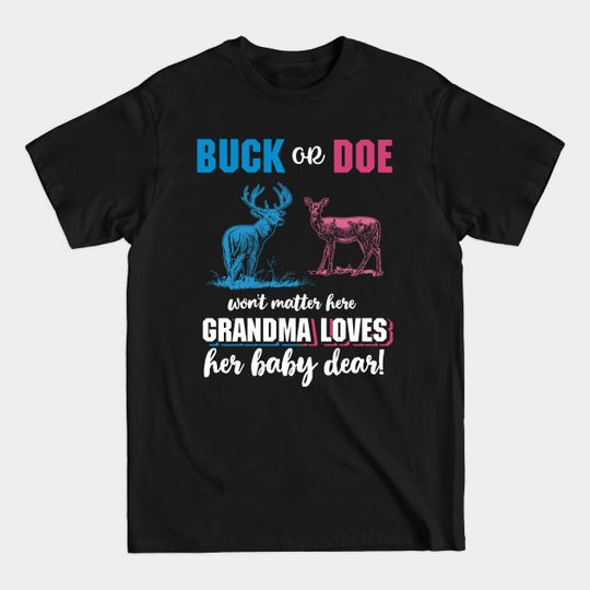 Discover Gender Reveal Buck or Doe Party Grandma - Gender Reveal - T-Shirt