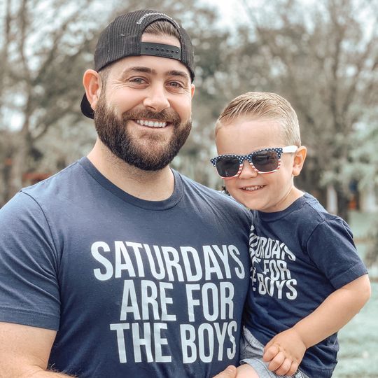 Discover Saturdays are For the Boys Daddy and Me Shirt