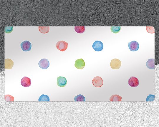 Discover Rainbow Polka Dot Desk Mats