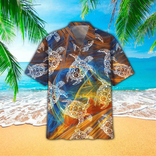 Discover Sea Turtle Colorful Hawaiian Shirt