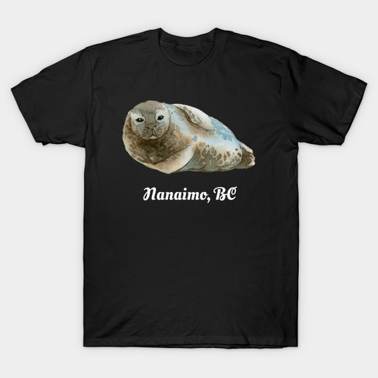 Discover Nanaimo BC Cute Harbor Seal Ocean Watercolor Sea Animal - Harbor Seal - T-Shirt