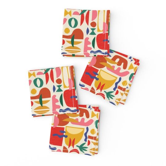 Discover Bright Mid Century Cocktail Napkins