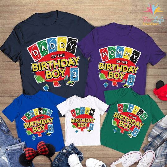 Discover Personalized Uno Family Birthday Shirt
