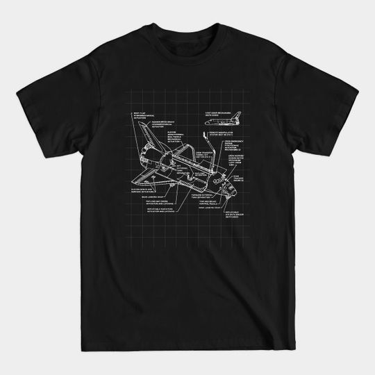 Discover NASA Space Shuttle Diagram - Space Shuttle Model - T-Shirt