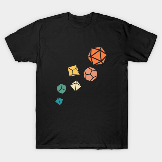 Discover Spiral Polyhedral Dice Set Tabletop Roleplaying RPG Gaming Addict - Dungeons And Dragons - T-Shirt