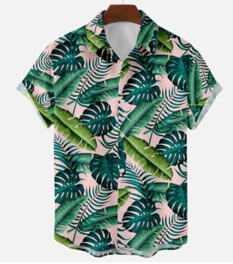 Discover Mens Hawaiian Green Leaf shirt
