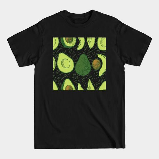 Discover Seamless Pattern Cute Avocado - Avocado - T-Shirt