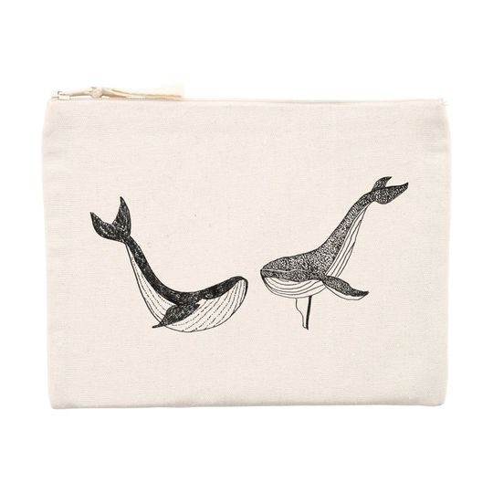 Discover Eco-responsible zipped kit in cotton and white Cosmetic bag