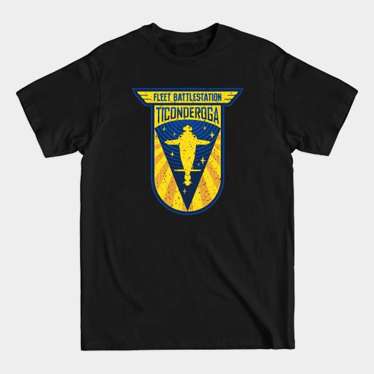 Discover Fleet Battlestation Ticonderoga - Distressed - Roughneck - T-Shirt