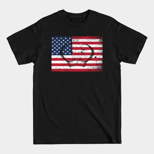 Discover Boxing American Flag 4th of July Gift - Boxing - T-Shirt