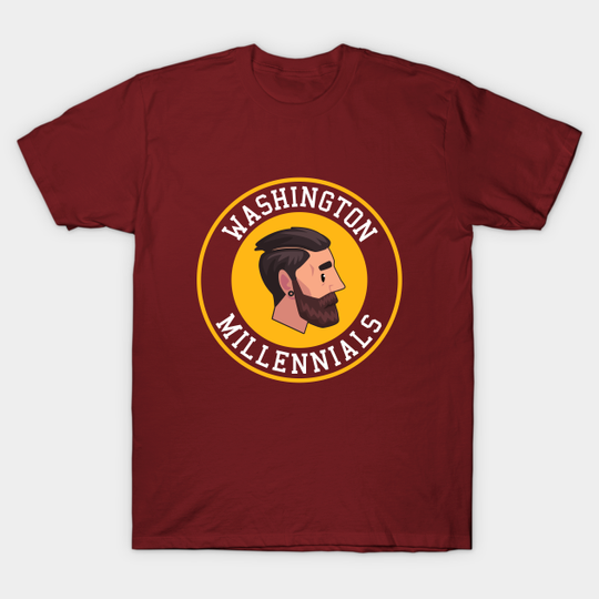 Discover Washington Caucasians Millennials - Football Parody - Washington Caucasians Football - T-Shirt