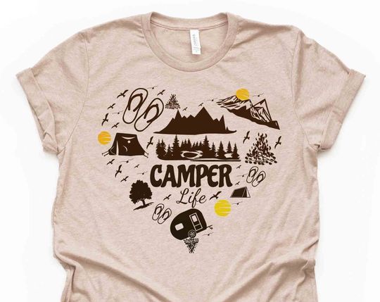 Discover Camping Tee, Super Cute Camp Life Shirt
