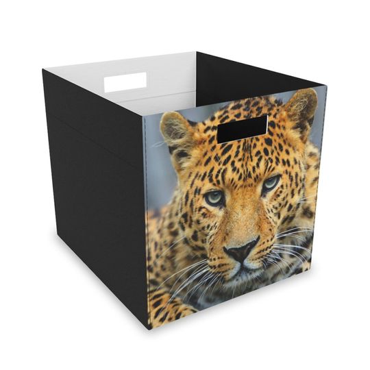 Discover Leopard Felt Storage Box