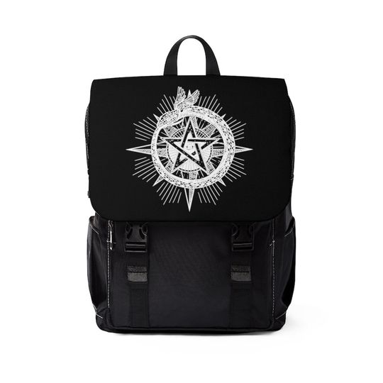 Discover Mystic Star Goth Occult Dark Art Metal Gothic Pagan Unisex Casual Shoulder Backpack