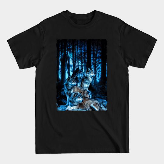 Discover Wolf Pack with Amber Eyes - Wolf - T-Shirt