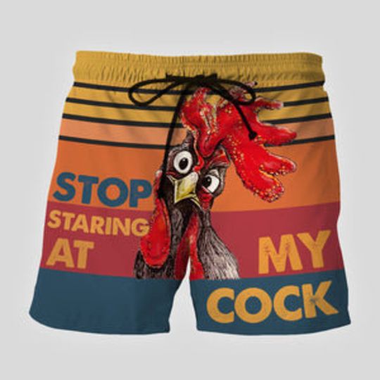 Discover Funny Chicken Design 3D Beach Shorts