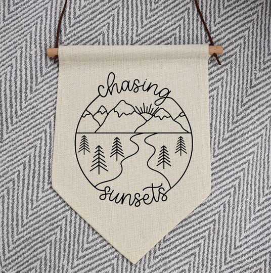 Discover CHASING SUNSETS Linen Hanging Pennant