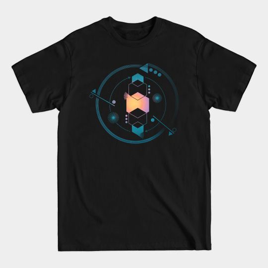 Discover Galaxy minimal geometric blue - Geometric - T-Shirt