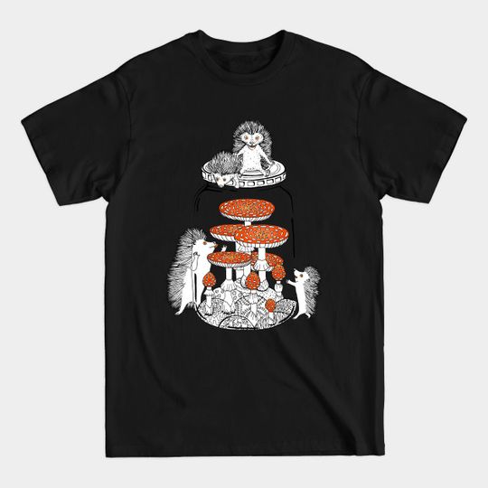 Discover Hedgehog & Amanita Mushroom - Hedgehog - T-Shirt