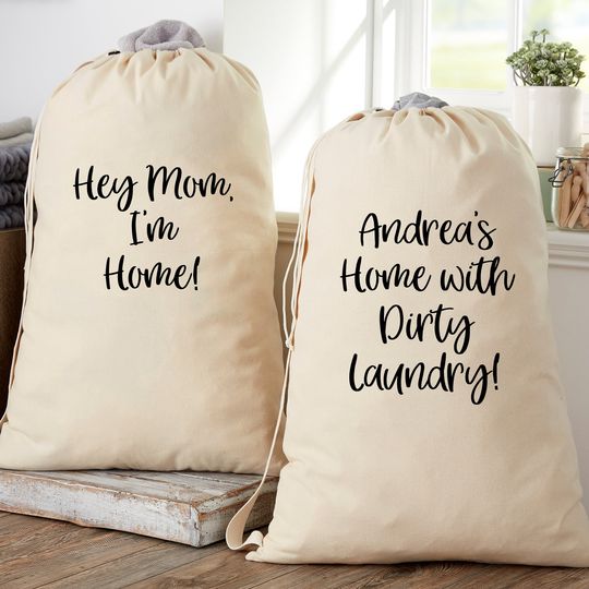 Discover I'm Home Personalized College Laundry Bag