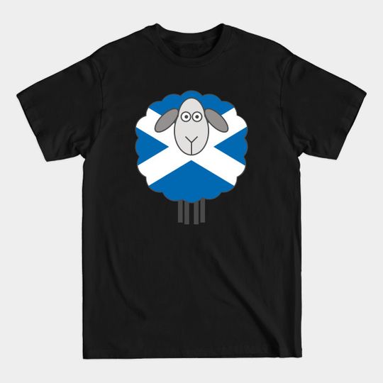 Discover Scottish Saltire Flag Patterned Sheep - Scotland - T-Shirt