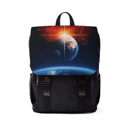 Discover Earth Planets Space Unisex Casual Shoulder Backpack