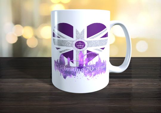 Discover Queen Elizabeth II 70 Years Platinum Jubilee Keepsake  Mug