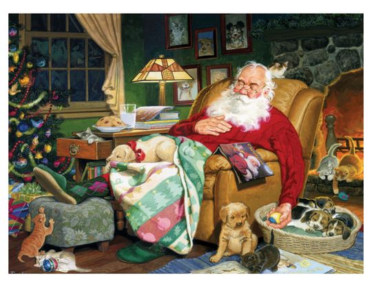 Discover Glass Cutting Board, Santa Clause Glass Art Panel