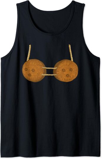 Discover Coconut Bra Halloween Costume Luau Coconut Bra Tank Top