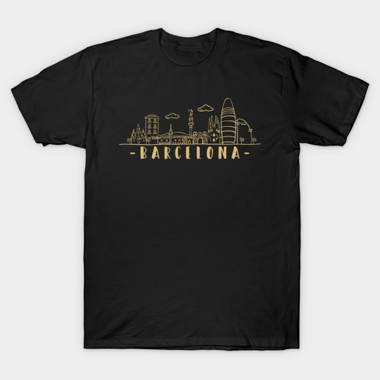Discover Barcelona Skyline - Barcelona - T-Shirt
