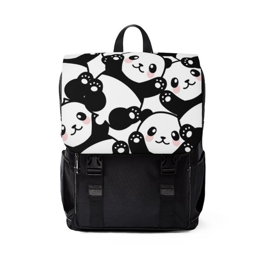 Discover Panda Bear Unisex Casual Shoulder Backpack